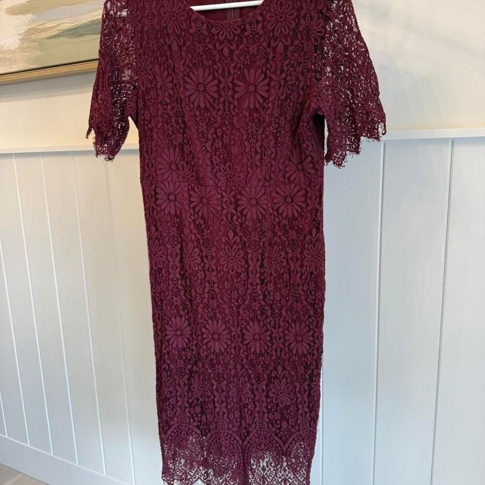 Floral Lace Formal Dress Midi
